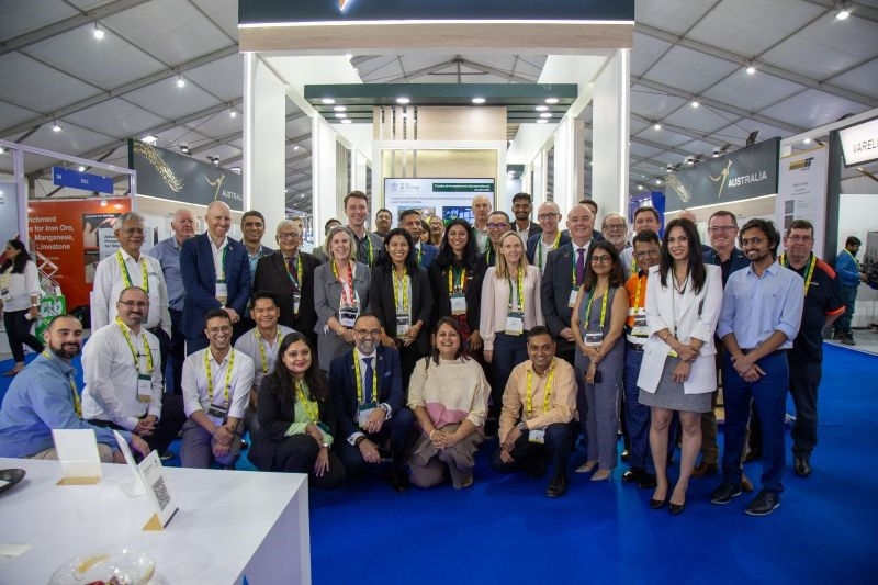 Delegates and Austrade staff at the International Mining & Machinery Exhibition in Kolkata.