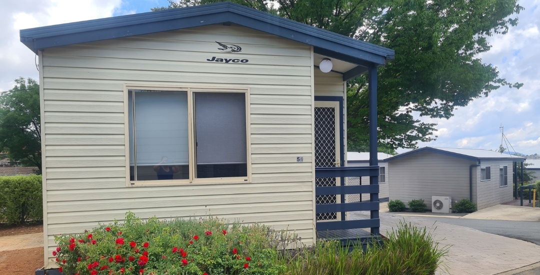 The seven renovated cabins at the heart of Crestview Tourist Park were funded under the grant program.