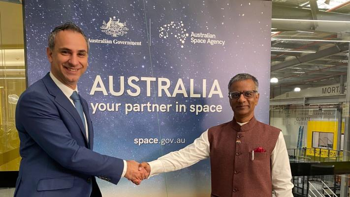 Head of the Australian Space Agency Enrico Palermo and High Commissioner of India to Australia, His Excellency Mr Gopal Baglay.