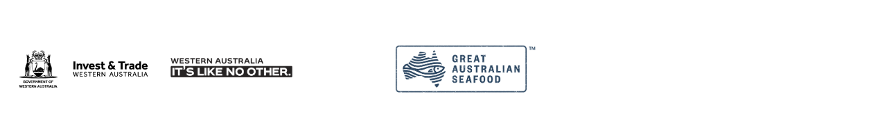 Logos for Invest and Trade Western Australia and Great Australian Seafood. 