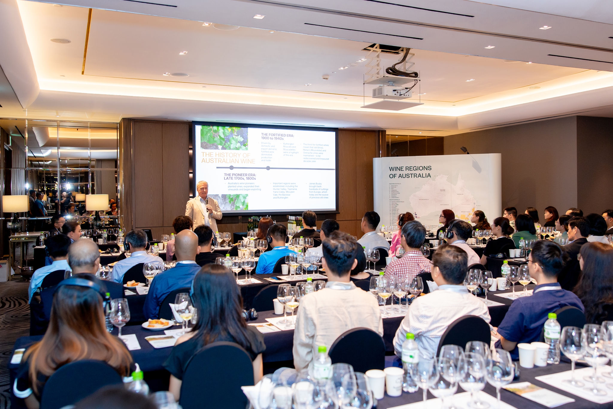 Participants at a wine tasting masterclass in Ho Chi Minh City.